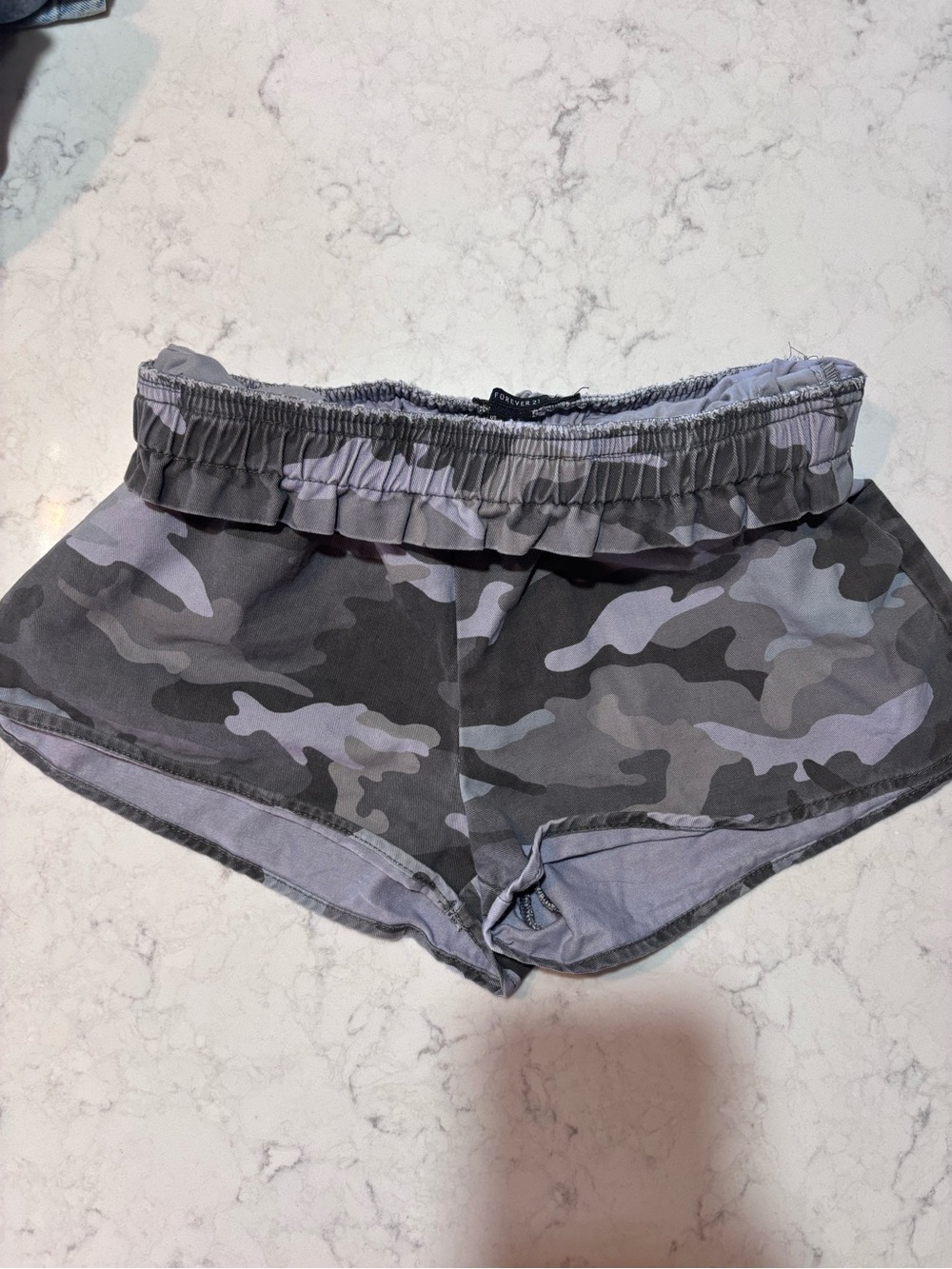 Y2K retired Forever 21 Gray & Black Camo Women's Shorts